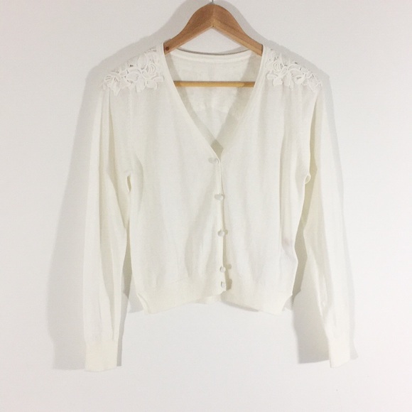 Nwot Japanese Lace Detailed Cardigan In 